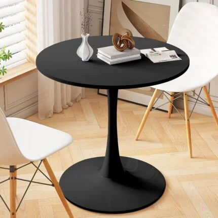black eames round table, eames style round table, modern round dining table black, cafe round table eames design, tulip round table black base, minimalist round table modern, office meeting round table black, small round dining table eames style, restaurant round table black, contemporary round table pedestal base, stylish cafe table round black, modern furniture round table eames, compact round table black design, home dining round table modern, office lounge round table eames style, elegant round table black finish, designer round table eames inspired, space saving round table black, modern pedestal round table.
