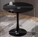 black eames round table, eames style round table, modern round dining table black, cafe round table eames design, tulip round table black base, minimalist round table modern, office meeting round table black, small round dining table eames style, restaurant round table black, contemporary round table pedestal base, stylish cafe table round black, modern furniture round table eames, compact round table black design, home dining round table modern, office lounge round table eames style, elegant round table black finish, designer round table eames inspired, space saving round table black, modern pedestal round table.