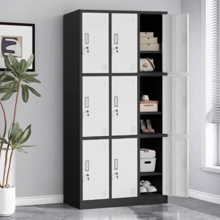 9 locker storage cabinet, metal locker cabinet, steel locker storage cabinet, 9 door storage locker, office locker cabinet, employee locker cabinet, personal storage locker, industrial locker cabinet, commercial locker storage, heavy duty locker cabinet, secure storage locker, lockable metal locker, multi compartment locker cabinet, school locker cabinet, staff locker storage, workplace locker cabinet, gym locker cabinet, changing room locker, reinforced steel locker, powder coated locker cabinet, rust resistant locker, durable locker storage unit, vertical locker cabinet, compact locker storage, space saving locker system, office personal storage cabinet, shared storage locker, keyed locker cabinet, padlock compatible locker, central locking locker system, multi user storage cabinet, organizational locker system, document and personal storage locker, office equipment locker, industrial storage cabinet, metal storage lockers, steel compartment cabinet, workplace organization locker, corporate locker cabinet, business storage locker, commercial storage solution, employee belongings cabinet, office security storage cabinet, personal item locker cabinet, high security locker cabinet, ventilation locker cabinet, modern locker cabinet, minimalist metal locker, contemporary storage locker, functional office locker, durable metal storage unit, strong steel cabinet, heavy duty storage unit, reinforced storage cabinet, anti theft locker cabinet, secure workplace storage, office furniture locker, workspace storage cabinet, administrative locker cabinet, office organization furniture, staff storage solution, employee security cabinet, industrial workplace storage, office supply locker, equipment storage cabinet, file and personal locke
