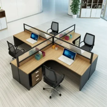 4 Way Curved Modular Workstation, 4 Person Office Workstation Kenya, Modular Office Workstation, Office Cubicles Kenya, Curved Office Desk, Shared Office Desk, Collaborative Workstation, Open Plan Office Furniture, Office Workstation with Dividers, Four Seater Workstation, Call Centre Workstation, Corporate Office Furniture Kenya, Office Desk Cluster, Modern Office Workstation, Ergonomic Workstation, Office Cubicle System, Team Workstation, Commercial Office Furniture, Office Furniture Kenya, Tamco Office Furniture