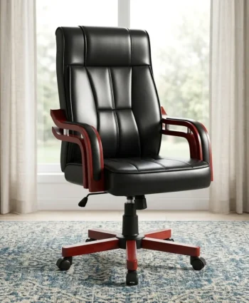 Bliss Ergonomic Leather Chair  The Bliss Ergonomic Leather Chair is a premium executive office chair designed to deliver exceptional comfort, support, and style for modern workspaces. Upholstered in high-quality leather, this chair features an ergonomic high-back design that supports the spine, neck, and shoulders, making it ideal for long working hours. Its adjustable height, reclining function, and smooth 360-degree swivel ensure maximum flexibility and comfort, while the sturdy chrome or nylon base provides outstanding stability and durability. Perfect for executive offices, boardrooms, home offices, and professional workspaces, the Bliss Ergonomic Leather Chair combines luxurious aesthetics with ergonomic performance to enhance productivity and workplace comfort. Key Features Premium leather upholstery for a luxurious look and feel Ergonomic high-back design for superior back and neck support Adjustable seat height with smooth gas lift mechanism Reclining backrest with tilt tension control Comfortable padded seat, backrest, and armrests 360-degree swivel for effortless movement Heavy-duty chrome or reinforced nylon base Smooth-rolling caster wheels suitable for various floor types Strong construction with excellent weight capacity Ideal for executive offices, home offices, meeting rooms, and workstations Specifications Product Type: Executive Ergonomic Office Chair Upholstery Material: Premium Leather Frame Material: Reinforced Steel and Nylon Base: Chrome or Heavy-Duty Nylon Five-Star Base Backrest: High Back Ergonomic Design Armrests: Fixed Padded Armrests Height Adjustment: Gas Lift Mechanism Recline Function: Yes Swivel: 360 Degrees Weight Capacity: Up to 150 kg Color Options: Black, Brown, Cream (subject to availability) Benefits Promotes proper posture during extended work sessions Reduces back, neck, and shoulder fatigue Adds a professional and elegant touch to any office Built with durable materials for long-lasting use Provides smooth mobility and adjustable seating comfort