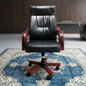 Bliss Ergonomic Leather Chair  The Bliss Ergonomic Leather Chair is a premium executive office chair designed to deliver exceptional comfort, support, and style for modern workspaces. Upholstered in high-quality leather, this chair features an ergonomic high-back design that supports the spine, neck, and shoulders, making it ideal for long working hours. Its adjustable height, reclining function, and smooth 360-degree swivel ensure maximum flexibility and comfort, while the sturdy chrome or nylon base provides outstanding stability and durability. Perfect for executive offices, boardrooms, home offices, and professional workspaces, the Bliss Ergonomic Leather Chair combines luxurious aesthetics with ergonomic performance to enhance productivity and workplace comfort. Key Features Premium leather upholstery for a luxurious look and feel Ergonomic high-back design for superior back and neck support Adjustable seat height with smooth gas lift mechanism Reclining backrest with tilt tension control Comfortable padded seat, backrest, and armrests 360-degree swivel for effortless movement Heavy-duty chrome or reinforced nylon base Smooth-rolling caster wheels suitable for various floor types Strong construction with excellent weight capacity Ideal for executive offices, home offices, meeting rooms, and workstations Specifications Product Type: Executive Ergonomic Office Chair Upholstery Material: Premium Leather Frame Material: Reinforced Steel and Nylon Base: Chrome or Heavy-Duty Nylon Five-Star Base Backrest: High Back Ergonomic Design Armrests: Fixed Padded Armrests Height Adjustment: Gas Lift Mechanism Recline Function: Yes Swivel: 360 Degrees Weight Capacity: Up to 150 kg Color Options: Black, Brown, Cream (subject to availability) Benefits Promotes proper posture during extended work sessions Reduces back, neck, and shoulder fatigue Adds a professional and elegant touch to any office Built with durable materials for long-lasting use Provides smooth mobility and adjustable seating comfort