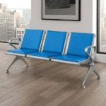 Blue 3 Seater Heavy Duty Bench Kenya, 3 seater waiting bench Kenya, heavy duty reception bench, steel waiting bench, office waiting bench Kenya, hospital waiting bench, airport waiting chair, bank reception seating, metal waiting bench, commercial waiting bench, public seating Kenya, reception furniture Kenya, institutional seating, durable waiting bench, Tamco office furniture Kenya