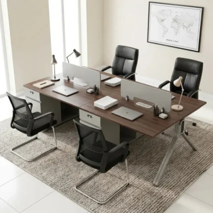 Modern Wooden 4 Seater Workstation, 4 Seater Office Workstation Kenya, Wooden Office Workstation, Office Workstation Kenya, 4 Person Desk, Collaborative Workstation, Modular Office Desk, Office Cubicles Kenya, Open Plan Office Furniture, Corporate Workstation, Call Centre Workstation, Wooden Office Desk, Shared Office Desk, Office Furniture Kenya, Executive Workstation, Custom Office Workstation, Commercial Office Furniture, Modern Office Desk, Workstation Furniture Kenya, Tamco Office Furniture