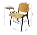 School Furniture Chair With Writing Pad - Image 5