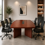 10-12 Seater Mahogany Boardroom Office Table - Image 12