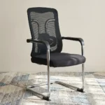Chrome Base Leather Office Chair - Image 4