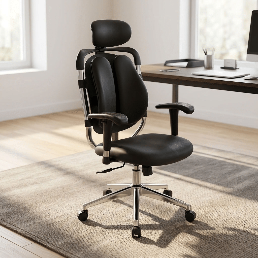 Black Dual Executive Leather Office Chair