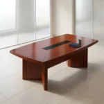 2.4M Mahogany Conference Table - Image 6