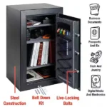80KG Digital Fireproof Office Safe is a strong, secure, and reliable storage solution designed to protect important documents, files, valuables, cash, business records, certificates, contracts, electronic media, and other sensitive items in offices, businesses, institutions, retail shops, hotels, homes, financial offices, and commercial premises, featuring a heavy-duty 80-kilogram construction that provides enhanced stability and security while reducing the risk of easy movement or unauthorized removal, the fireproof design provides an added layer of protection for important contents in the event of a fire, making it suitable for businesses and organizations that need to safeguard critical paperwork and valuable items, the digital locking system offers convenient access control and eliminates the need to rely solely on traditional keys, allowing authorized users to manage access efficiently, the safe is ideal for storing confidential company documents, employee records, financial paperwork, title documents, certificates, passports, contracts, cash, backup records, and other valuable possessions that require secure storage, its professional office-friendly design allows it to blend into corporate, commercial, institutional, and residential environments, making it suitable for executive offices, accounting departments, HR offices, management offices, banks, schools, hospitals, hotels, retail businesses, warehouses, law firms, real estate offices, government offices, and home offices, the sturdy construction provides dependable protection against unauthorized access while the fire-resistant design helps protect important contents from heat and fire-related damage, making it a practical investment for organizations focused on security, document protection, business continuity, and asset management, 80kg office safe, 80 kg digital safe, digital fireproof safe, fireproof office safe, digital office safe, electronic safe, heavy duty office safe, secure document safe, business safe, commercial safe, fire resistant safe, fireproof document safe, digital security safe, electronic security safe, heavy duty safe, office security safe, document storage safe, valuables safe, cash safe, confidential document safe, business document safe, secure storage cabinet, digital locking safe, electronic lock safe, office security furniture, document protection safe, fire protection safe, secure office storage, commercial security equipment, workplace security safe, corporate office safe, hotel safe, retail business safe, school office safe, hospital office safe, bank office safe, accounting office safe, HR document safe, records protection safe, important documents safe, Nairobi office safe, Nairobi digital safe, Nairobi fireproof safe, Kenya office safe, Kenya digital safe, Kenya fireproof safe, Nairobi security equipment, office security Nairobi, commercial security Kenya, business security equipment Kenya, fireproof storage Nairobi, secure document storage Kenya, office furniture Nairobi, business equipment Nairobi, East Africa security solutions, Nairobi, Nairobi Kenya, Kenya, East Africa, Westlands Nairobi, Kilimani Nairobi, Kileleshwa Nairobi, Lavington Nairobi, Parklands Nairobi, Karen Nairobi, Runda Nairobi, Gigiri Nairobi, Muthaiga Nairobi, Nairobi CBD, South C Nairobi, South B Nairobi, Langata Nairobi, Embakasi Nairobi, Thika, Kiambu, Ruaka, Mombasa, Kisumu, Nakuru, Eldoret, Machakos, Kitengela, Naivasha