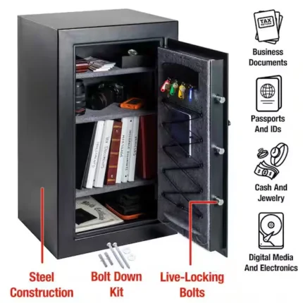 80KG Digital Fireproof Office Safe is a strong, secure, and reliable storage solution designed to protect important documents, files, valuables, cash, business records, certificates, contracts, electronic media, and other sensitive items in offices, businesses, institutions, retail shops, hotels, homes, financial offices, and commercial premises, featuring a heavy-duty 80-kilogram construction that provides enhanced stability and security while reducing the risk of easy movement or unauthorized removal, the fireproof design provides an added layer of protection for important contents in the event of a fire, making it suitable for businesses and organizations that need to safeguard critical paperwork and valuable items, the digital locking system offers convenient access control and eliminates the need to rely solely on traditional keys, allowing authorized users to manage access efficiently, the safe is ideal for storing confidential company documents, employee records, financial paperwork, title documents, certificates, passports, contracts, cash, backup records, and other valuable possessions that require secure storage, its professional office-friendly design allows it to blend into corporate, commercial, institutional, and residential environments, making it suitable for executive offices, accounting departments, HR offices, management offices, banks, schools, hospitals, hotels, retail businesses, warehouses, law firms, real estate offices, government offices, and home offices, the sturdy construction provides dependable protection against unauthorized access while the fire-resistant design helps protect important contents from heat and fire-related damage, making it a practical investment for organizations focused on security, document protection, business continuity, and asset management, 80kg office safe, 80 kg digital safe, digital fireproof safe, fireproof office safe, digital office safe, electronic safe, heavy duty office safe, secure document safe, business safe, commercial safe, fire resistant safe, fireproof document safe, digital security safe, electronic security safe, heavy duty safe, office security safe, document storage safe, valuables safe, cash safe, confidential document safe, business document safe, secure storage cabinet, digital locking safe, electronic lock safe, office security furniture, document protection safe, fire protection safe, secure office storage, commercial security equipment, workplace security safe, corporate office safe, hotel safe, retail business safe, school office safe, hospital office safe, bank office safe, accounting office safe, HR document safe, records protection safe, important documents safe, Nairobi office safe, Nairobi digital safe, Nairobi fireproof safe, Kenya office safe, Kenya digital safe, Kenya fireproof safe, Nairobi security equipment, office security Nairobi, commercial security Kenya, business security equipment Kenya, fireproof storage Nairobi, secure document storage Kenya, office furniture Nairobi, business equipment Nairobi, East Africa security solutions, Nairobi, Nairobi Kenya, Kenya, East Africa, Westlands Nairobi, Kilimani Nairobi, Kileleshwa Nairobi, Lavington Nairobi, Parklands Nairobi, Karen Nairobi, Runda Nairobi, Gigiri Nairobi, Muthaiga Nairobi, Nairobi CBD, South C Nairobi, South B Nairobi, Langata Nairobi, Embakasi Nairobi, Thika, Kiambu, Ruaka, Mombasa, Kisumu, Nakuru, Eldoret, Machakos, Kitengela, Naivasha